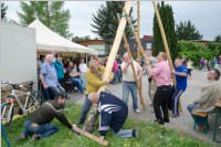 Maibaumaufstellung am Mobilheimplatz, 30.04.2015
