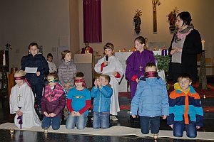 Roratefrhstck mit Volksschlern in Neufeld, 10.12.2015