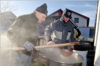 Sauschdelessen in Neufeld Dorf, 31.12.2015