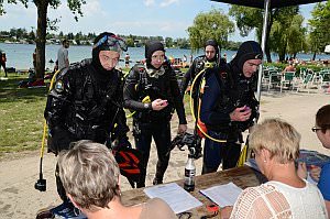 Schatztauchen bei Tauchsport Lorenc am Neufelder See, 09.06.2013