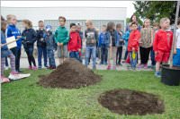 VS Neufeld: Baumpflanzung am Tag der Sonne, 08.05.2015