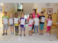 Siegerehrung zur Kids-Olympiade in der VS Neufeld, 25.06.2014