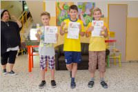 Siegerehrung zur Kids-Olympiade in der VS Neufeld, 26.06.2015