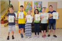 Siegerehrung zur Kids-Olympiade in der VS Neufeld, 26.06.2015