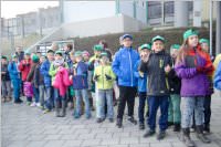 Volksschler beim Match Mattersburg vs. FAC, 20.03.2015