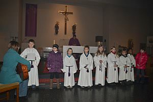 Roratefrhstck mit Volksschlern in Neufeld, 13.12.2012